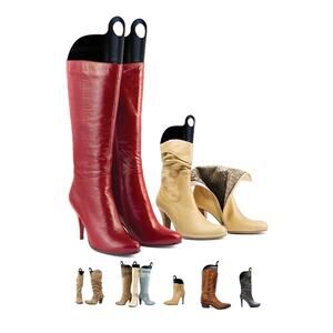 Boot Shapers Cedar Fresh Adjustable 2 pairs Pack Of 4 Total Black New Boot Care